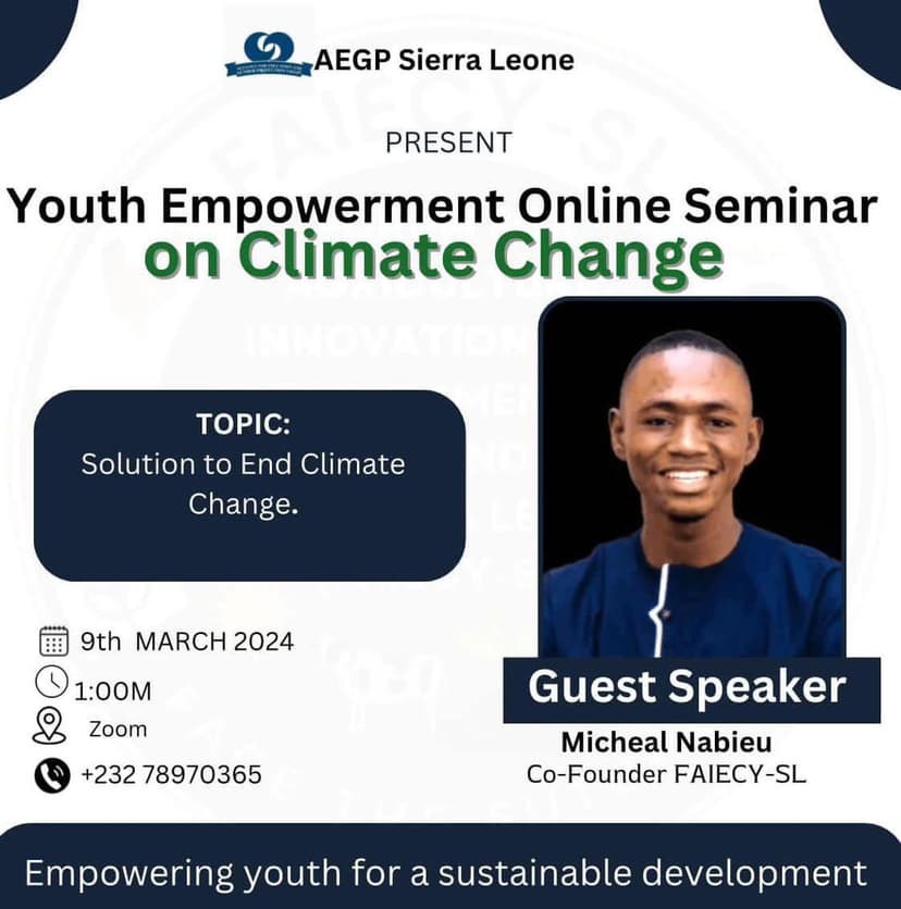 Climate Change Seminar - Speaker Micheal Nabieu
